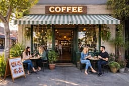 Coffee shop storefront